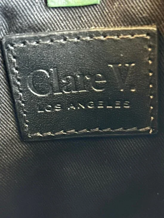 NWT CLARE V. Poche Boho Hand Woven Leather Mini Pouch Bag MSRP $245 - Picture 9 of 11